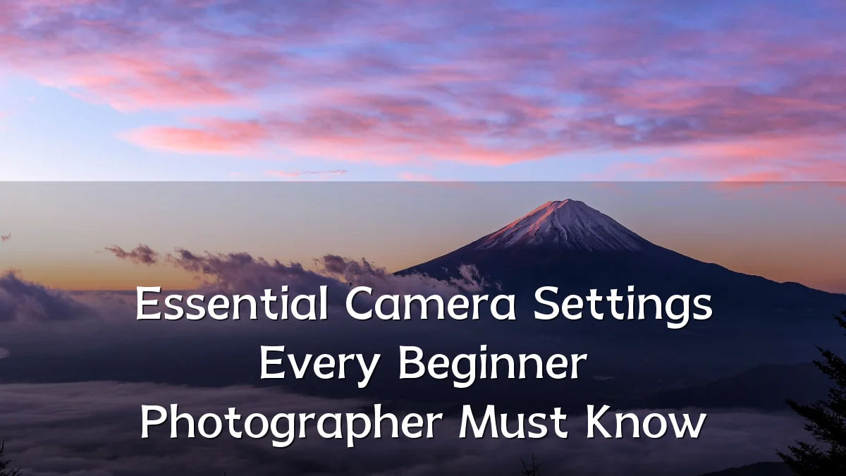 Essential Camera Settings Every Beginner Photographer Must Know