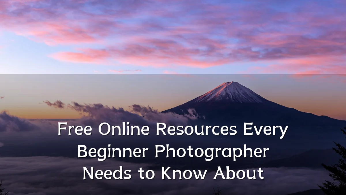 Free Online Resources Every Beginner Photographer Needs to Know About
