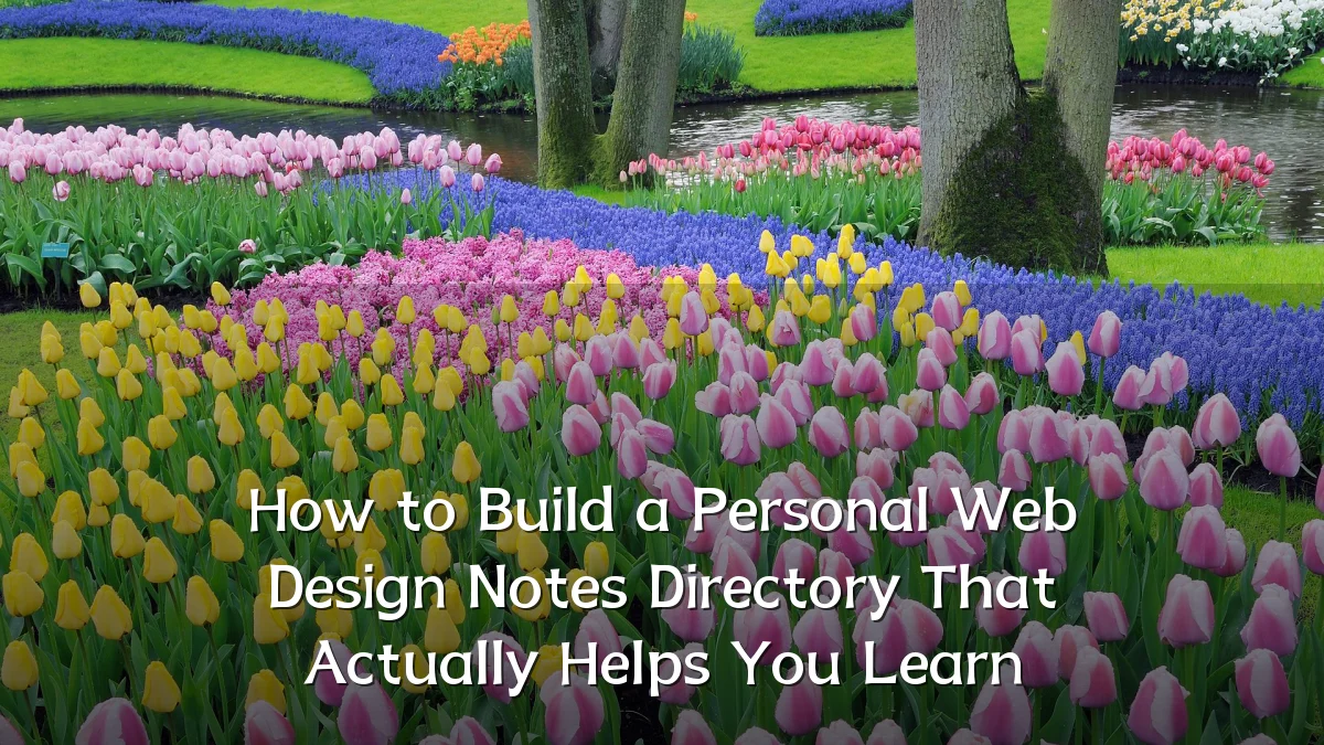 How to Build a Personal Web Design Notes Directory That Actually Helps You Learn
