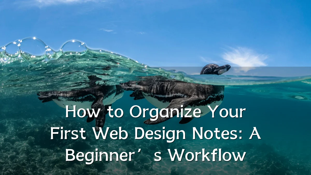 How to Organize Your First Web Design Notes: A Beginner’s Workflow