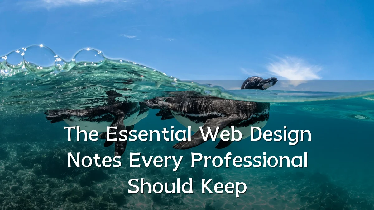 The Essential Web Design Notes Every Professional Should Keep