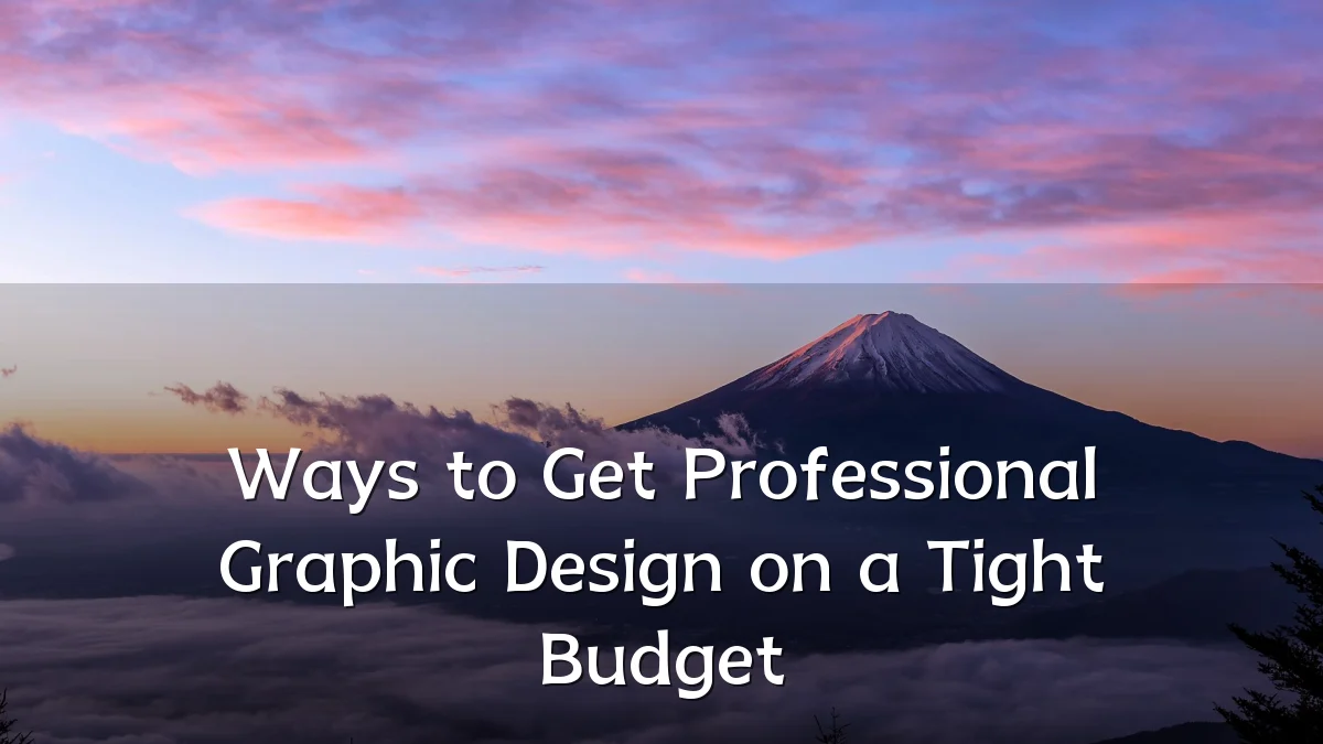 Ways to Get Professional Graphic Design on a Tight Budget