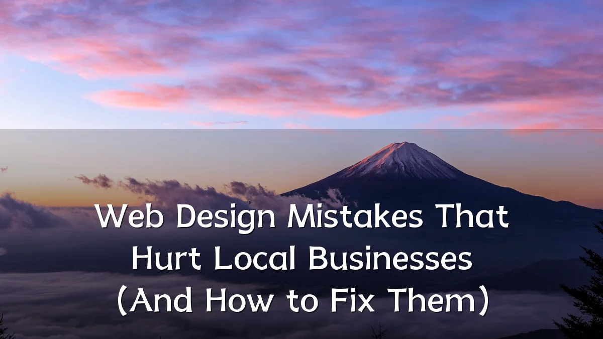 Web Design Mistakes That Hurt Local Businesses (And How to Fix Them)