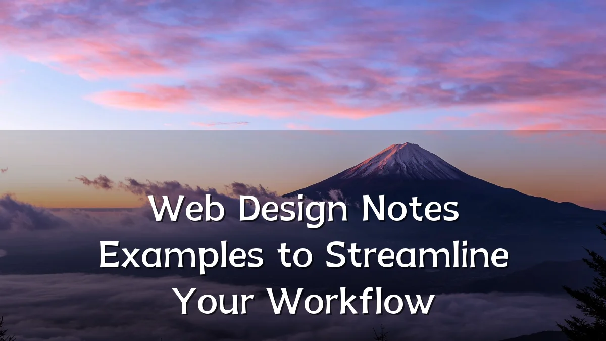 Web Design Notes Examples to Streamline Your Workflow
